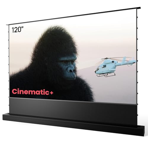 AWOL VISION 120" Motorized ALR Floor Rising Projector Screen for Ultra Short Throw Projector, Projector Screen for Home Theater, 4K/8K Ultra HD, 95% Ambient Light Reduction, ALR-F220C