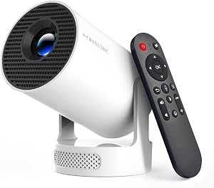 Magcubic Mini Projector with WiFi 6 and Bluetooth 5.4, Portable Projector 4K Support, 5W S