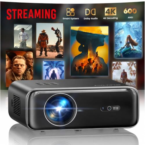 [Built-in Apps/4K Support] Smart Outdoor Projector with WiFi and Bluet — Key features at a glance