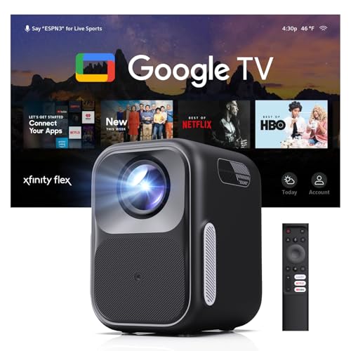 WEMAX Google TV Smart Projector, Licensed Netflix, Native 1080P FHD — Our recommended configuration for best results