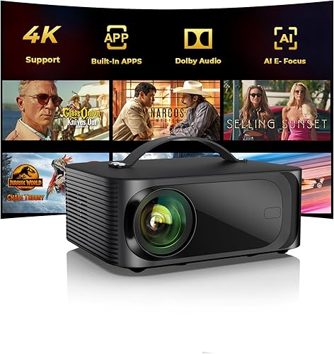Outdoor-Projector-4K with WiFi and Bluetooth: [3000 Brightness/50W DoI — Real-world performance testing in action