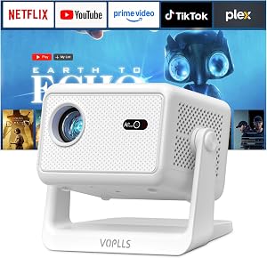 【Officially-Licensed APP & 3200 ANSI】4K Mini Outdoor Projector with WiFi and Bluetooth