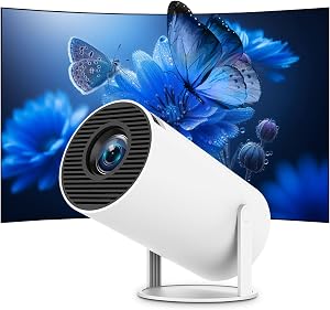 Mini Portable Projector 4K WiFi 6 BT 5.2 Upgraded Portable Projector Full HD Supported for