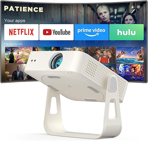 [Officially-Licensed App & Auto Focus]White Smart Mini Projector with — Side-by-side comparison of top picks in this category