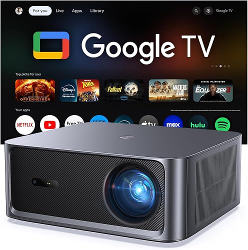 HAPPRUN 3000 ANSI Lumens Outdoor Projector with Official Google TV, 4K — Real-world performance testing in action