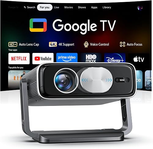 Smart 4K Projector [Bundled with Google TV Stick] with WiFi and Blueto — Build quality and design details up close