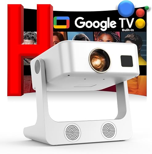 Outdoor-Projector-4K [Built-in Google TV/180°Rotatable Stand/Voice Con — Build quality and design details up close