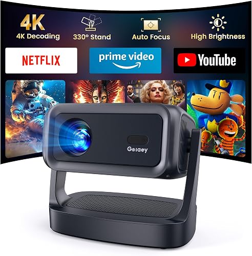 [3000 ANSI/ 330°Stand/Built in Apps] 4K-Projector with WiFi and Blueto — Real-world performance testing in action