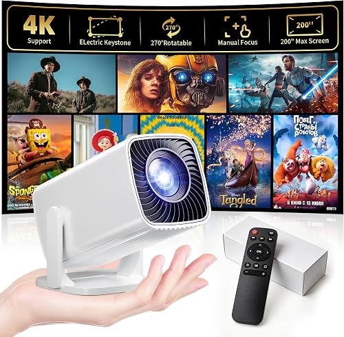 Mini Projector, Portable Projector 4K & Full HD 1080P Support, 270° Ro — Real-world performance testing in action