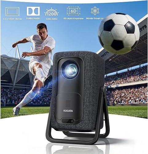 Short Throw Projector 4K Compatible with Netflix,1200ANSI Ceiling Proj — Real-world performance testing in action