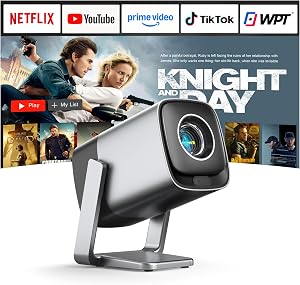 [Compatible with Netflix & TOF Real-time Focus] Mini Projector with WiFi and Bluetooth