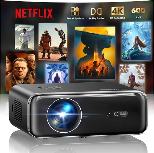 [Built-in Apps/4K Support] Smart Outdoor Projector with WiFi and Bluet — Build quality and design details up close
